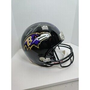 RAY LEWIS #52 AUTOGRAPHED SIGNED BALTIMORE RAVENS NFL MINI HELMET RIDDELL W CASE